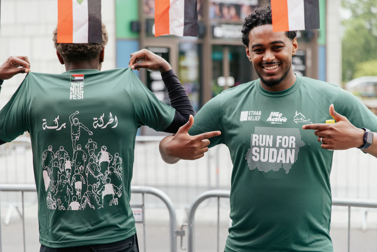 Run for Sudan event shirt documented at race day